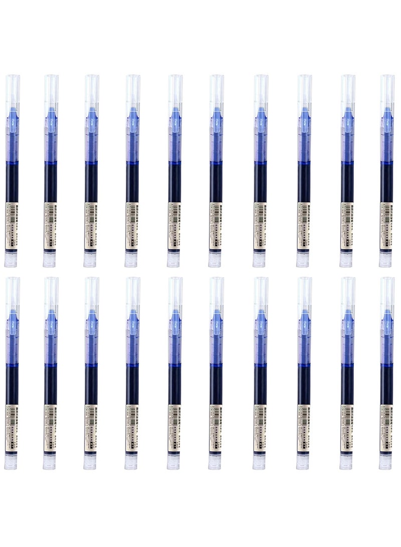 Qiccijoo 20 Pack Blue Liquid Ink Rollerball Gel Pens,0.5mm Extra Fine Point Tip, Smooth Writing Quick Drying No Smear for Journaling, Drawing, Sketching, School Notes College Supplies - Image 1